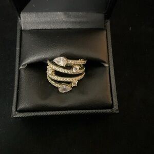 CZ gold ring